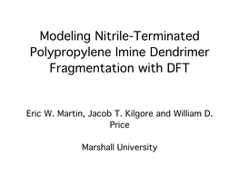 Modeling Nitrile-Terminated Polypropylene Imine Dendrimer Fragmentation with DFT