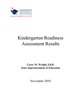 Kindergarten Readiness Assessment Results