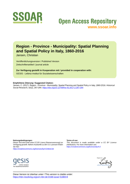 (2017) 2 Jansen Region Province Municipality Spatial Planning And