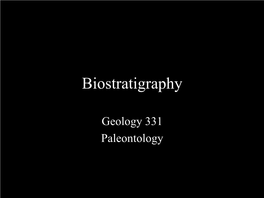 Biostratigraphy