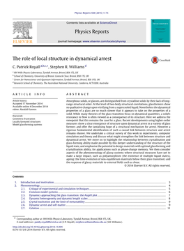 The Role of Local Structure in Dynamical Arrest