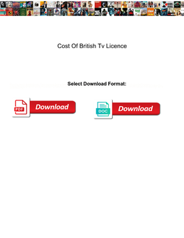 Cost of British Tv Licence