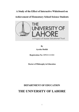 The University of Lahore