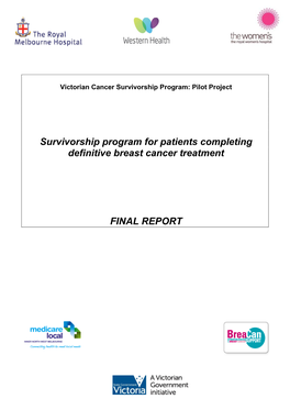 Survivorship Program for Patients Completing Definitive Breast Cancer Treatment