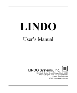 Download Classic LINDO User's Manual