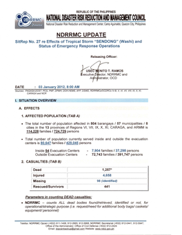 DOH – Counts ONLY Dead Bodies with Established Identification/Death Certificate for Claims/ Financial Assistance