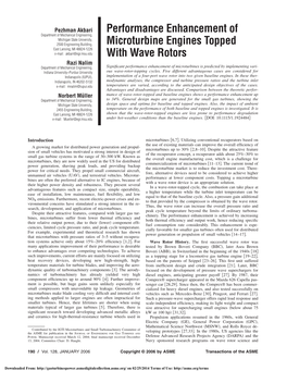 Performance Enhancement of Microturbine Engines Topped With