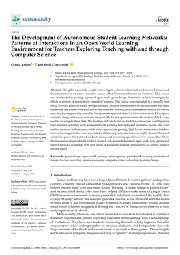 The Development of Autonomous Student Learning Networks