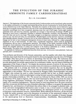 The Evolution of the Jurassic Ammonite Family Cardioceratidae