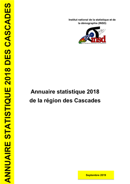 Annuaire Statistique 2018 Des Cascades