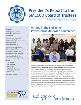President's Report to the SMCCCD Board of Trustees