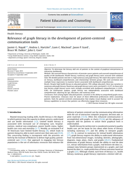 Relevance of Graph Literacy in the Development of Patient-Centered