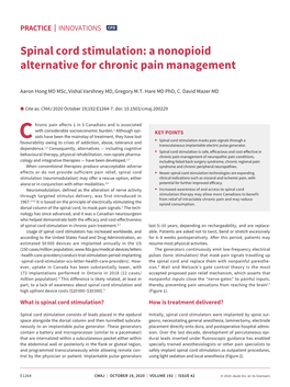 Spinal Cord Stimulation: a Nonopioid Alternative for Chronic Pain Management