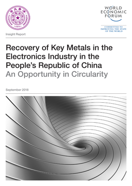Recovery of Key Metals in the Electronics Industry in the People's