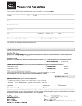 Membership Application