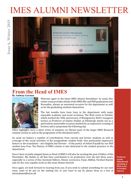 Imes Alumni Newsletter