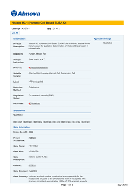 Histone H3.1 (Human) Cell-Based ELISA Kit