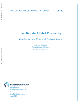 Tackling the Global Profitarchy: Gender and the Choice of Business Sector