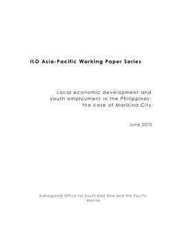 Local Economic Development and Youth Employment in The