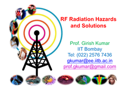 RF Radiation Hazards and Solutions