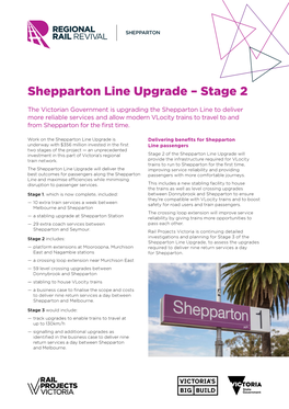 Shepparton Line Upgrade – Stage 2