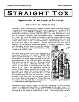 Straight Tox Straight