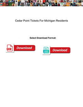 Cedar Point Tickets for Michigan Residents
