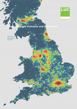 England's Light Pollution and Dark Skies