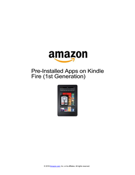 Pre-Installed Apps on Kindle Fire (1St Generation)
