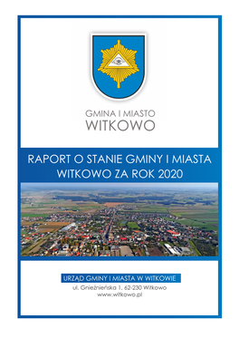 Raport O Stanie Gminy I Miasta Witkowo Za 2020