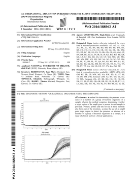 WO 2016/188962 Al 1 December 2016 (01.12.2016) P O P C T