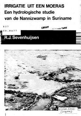 Een Hydrologische Studie Van De Nannizwamp in Suriname