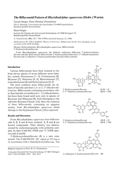 The Biflavonoid Pattern of Rhytidiadelphus Squarrosus (Hedw.) Warnst