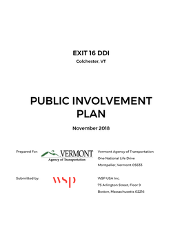 Public Involvement Plan