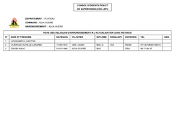 Departement : Plateau Commune : Adja-Ouere Arrondissement : Adja-Ouere