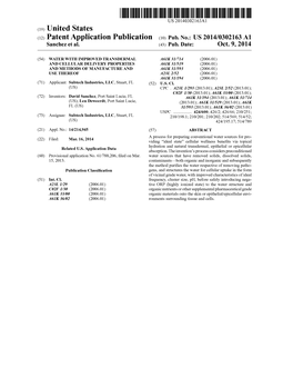 (12) Patent Application Publication (10) Pub. No.: US 2014/0302163 A1 Sanchez Et Al