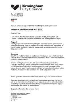 Freedom of Information Act 2000