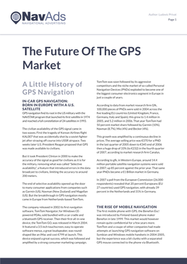 The Future of the GPS Market