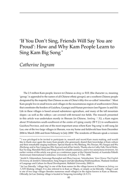 'If You Don't Sing, Friends Will Say
