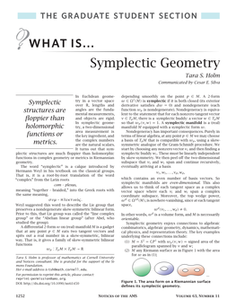 Symplectic Geometry Tara S