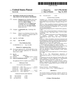 (12) United States Patent (10) Patent No.: US 7,795,310 B2 Lee Et Al