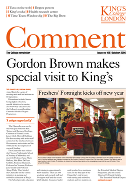 Gordon Brown Makes Special Visit to King's