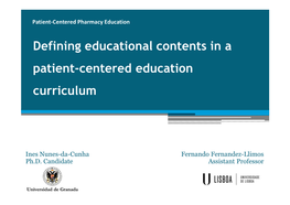 Defining Educational Contents in a Patient-Centered Education Curriculum