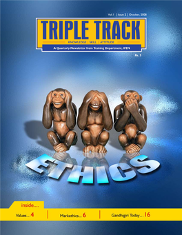 TRIPLE TRACK October, 2008 : Pg 1 Dear Colleagues, We Are Happy to Bring Forth the Second Issue of TRIPLE How Much Do Each of Us WEIGH? TRACK