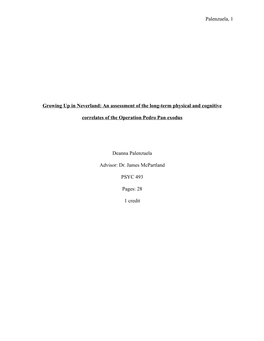 Growing up in Neverland: an Assessment of the Long-Term Physical and Cognitive