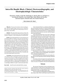 Intra-His Bundle Block. Clinical, Electrocardiographic, and Electrophysiologic Characteristics