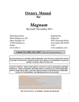 Sopka Magnum Manual