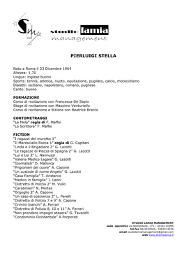 PIERLUIGI STELLA Cv