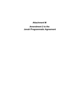 Attachment M Amendment 2 to the Jonah Programmatic Agreement