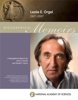 Leslie E. Orgel 1927–2007